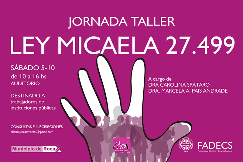 JORNADA-TALLER: LA IMPLEMENTACIÓN DE LA LEY MICAELA DE CAPACITACIÓN EN GÉNERO